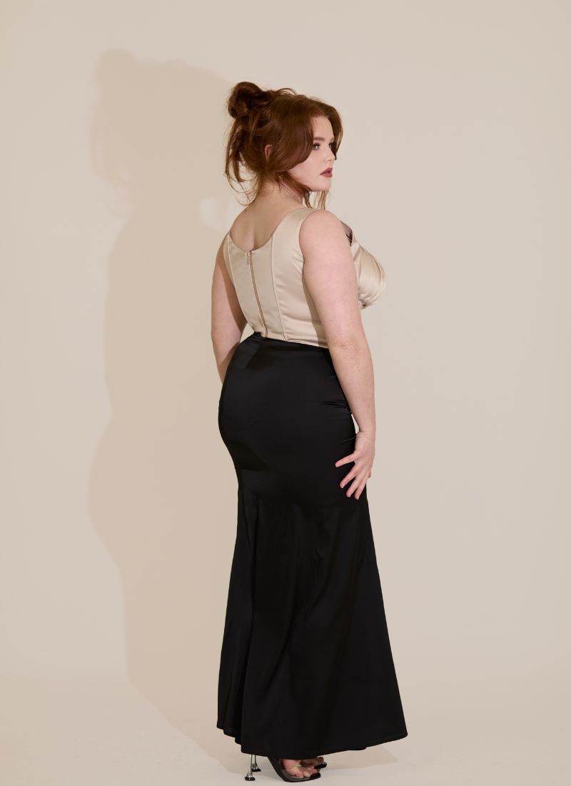 'Alyssa' Champagne Fuller Bust Corset Top