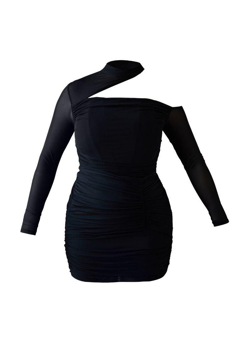 'Lori' Black Fuller Bust Corset Dress