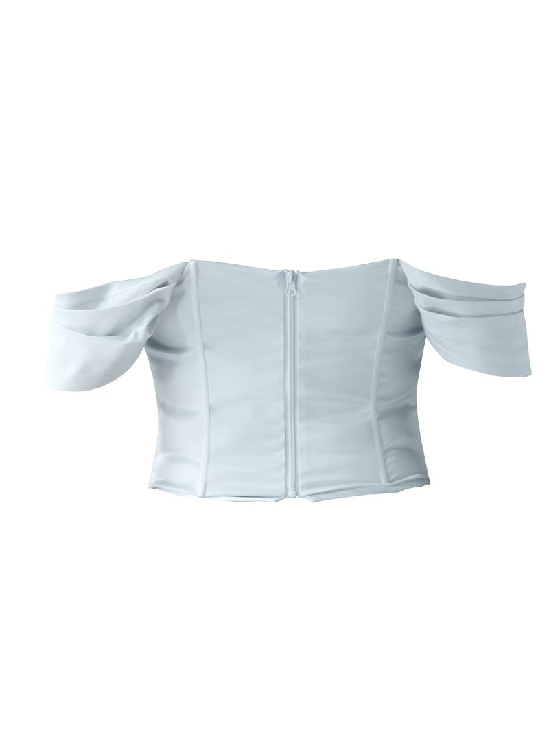 SAMPLE 'Regina' Ivory Fuller Bust Off Shoulder Corset Top