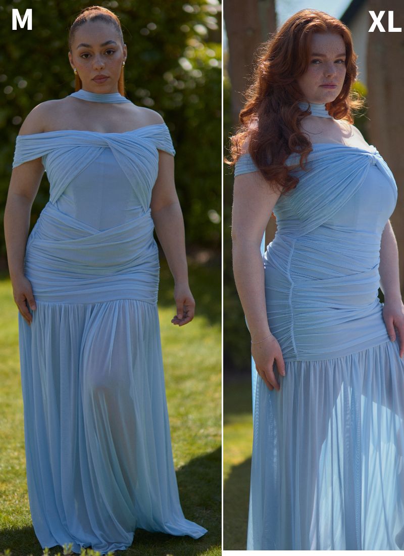 SAMPLE 'Selena' Soft Blue Fuller Bust Mesh Set