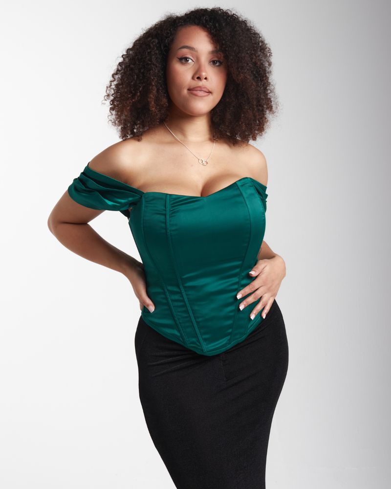 Off the shoulder corset top plus size hot sale