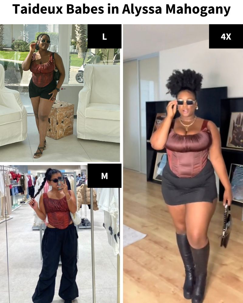 'Alyssa' Mahogany Fuller Bust Corset Top