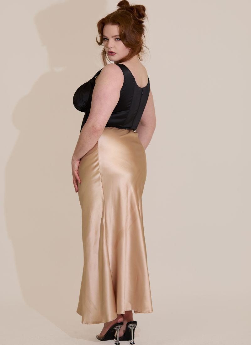 'Alyssa' Black Fuller Bust Corset Top