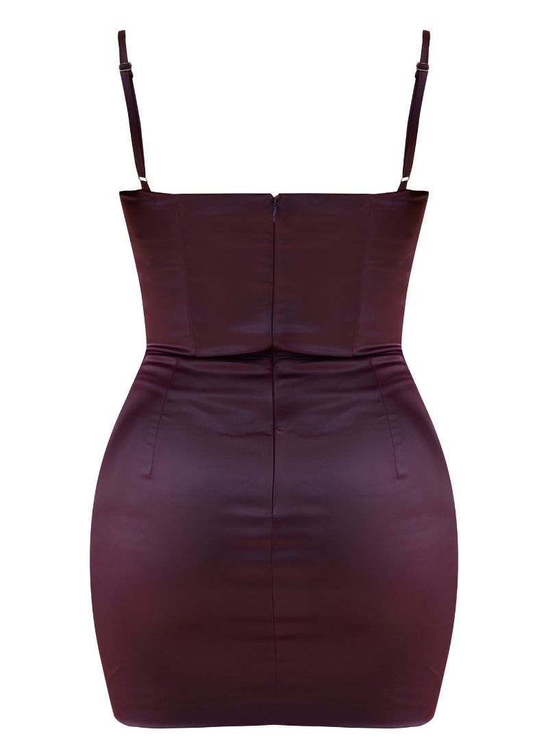 'Lola' Aubergine Fuller Bust Corset Dress