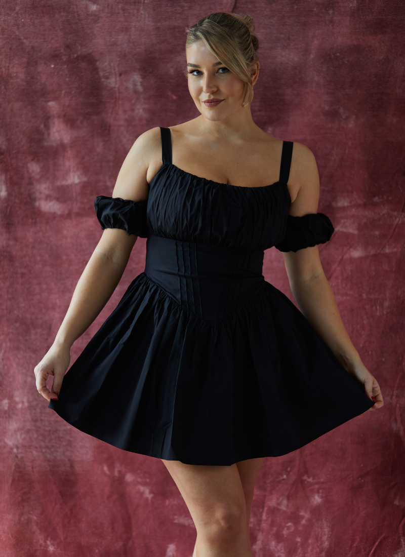 Black cotton sundress online