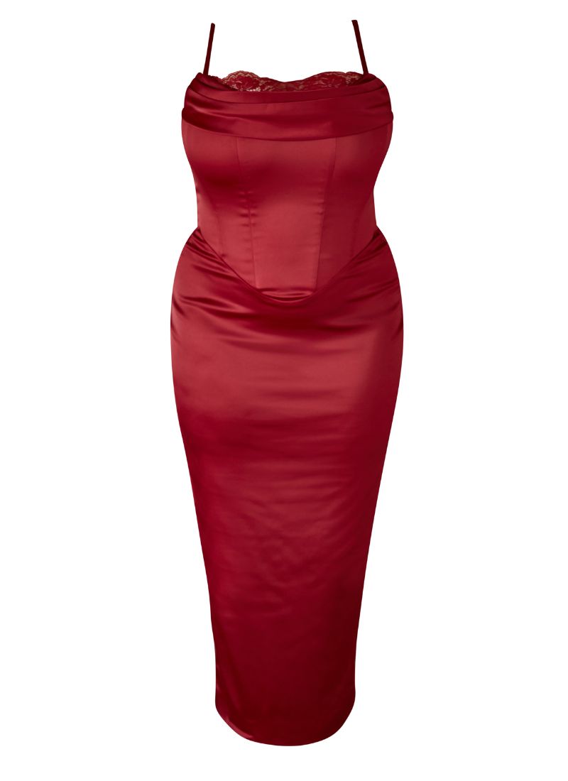 'Naomi' Ruby Fuller Bust Corset Dress